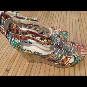 Multicolored Beaded Accent wedges